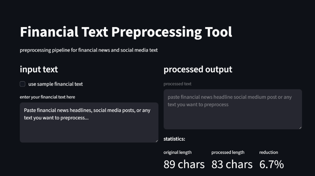 Financial Text Preprocessing